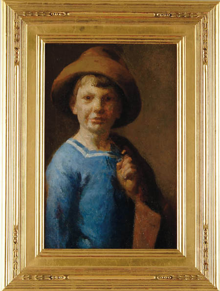 Appraisal: WILL ROWLAND DAVIS American - PORTRAIT OF BOY WITH BROWN