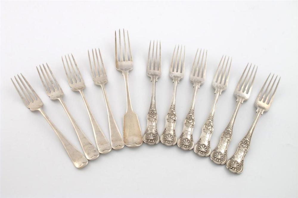 Appraisal: A set of six late-Victorian silver Queen s pattern dessert