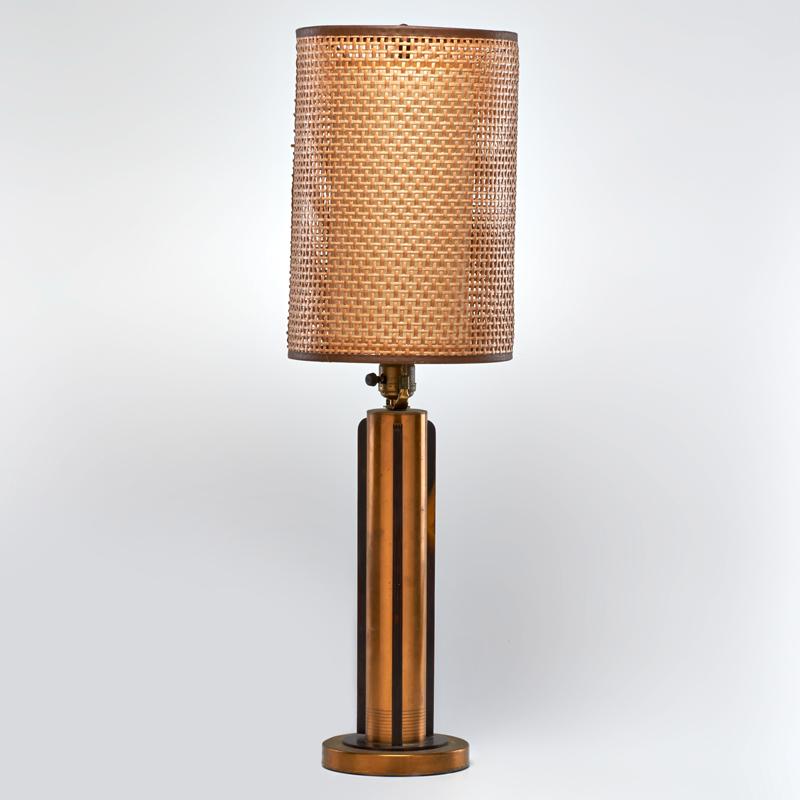 Appraisal: CHASE Attr Table lamp with double shade Cast iron tortoise