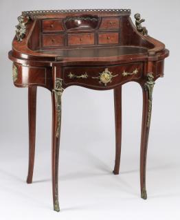 Appraisal: Louis XV style bronze mounted lady's desk Louis XV style