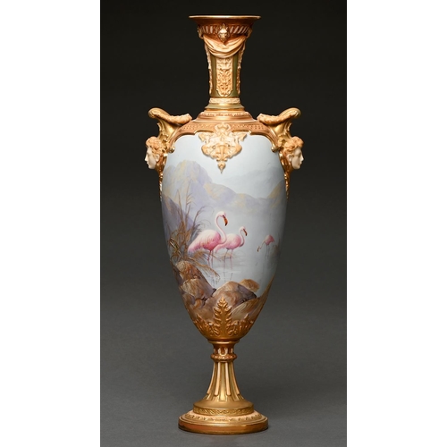 Appraisal: A Royal Worcester vase painted by W Powell signed with