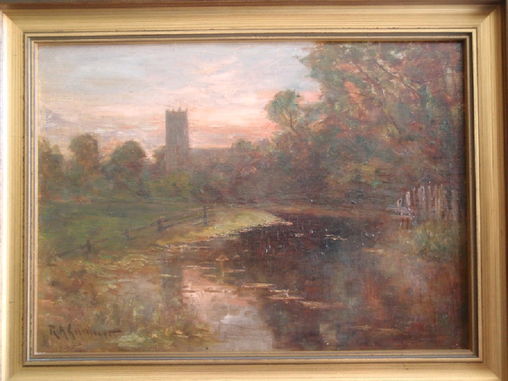 Appraisal: R A Gardiner Bourne Abbey Church from the Eau Oil