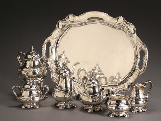 Appraisal: Gorham Martel Silver Six-Piece Coffee and Tea Service with Tray