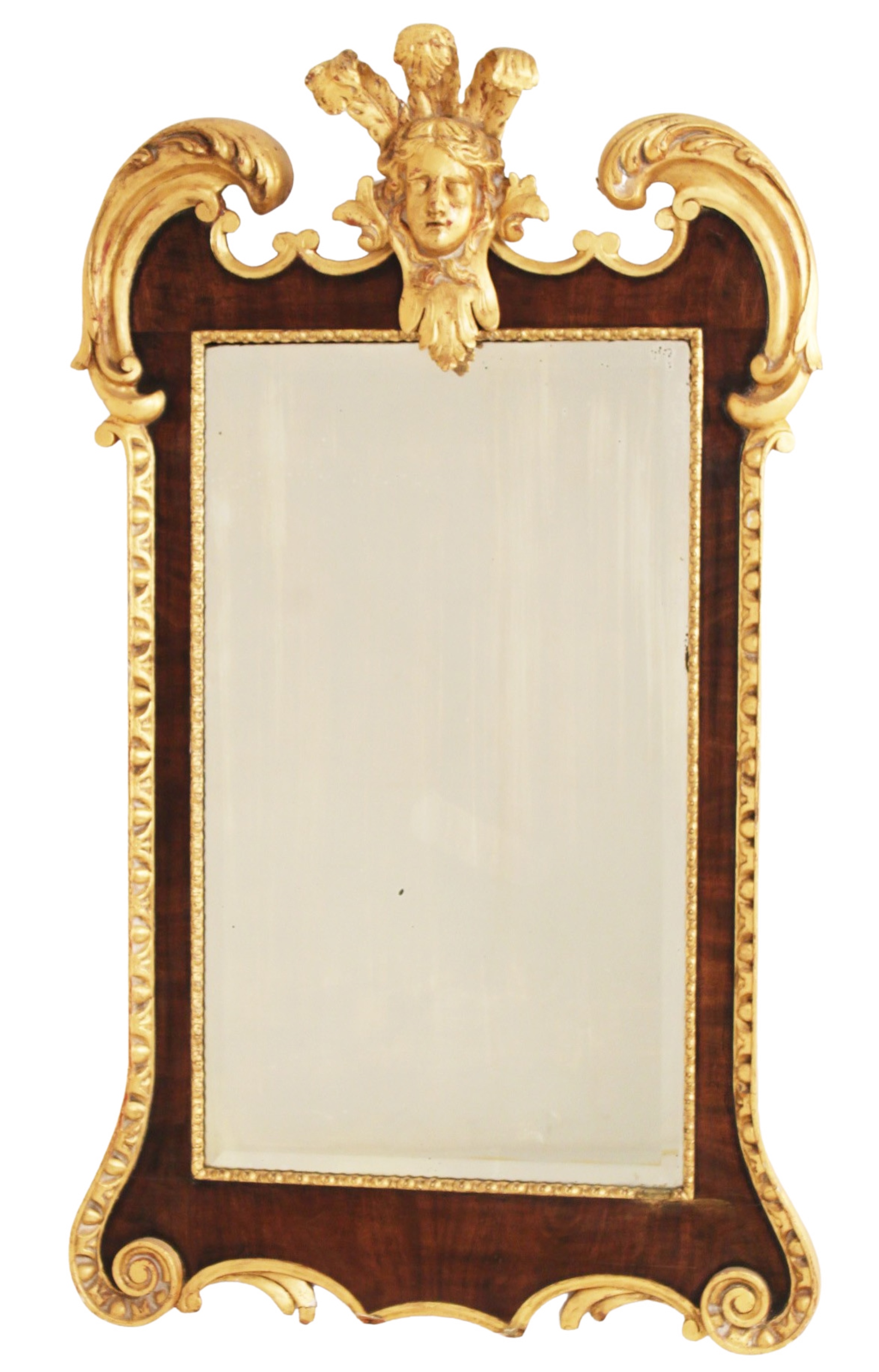 Appraisal: GEORGE III STYLE GILT AND MAHOGANY MIRROR George III style