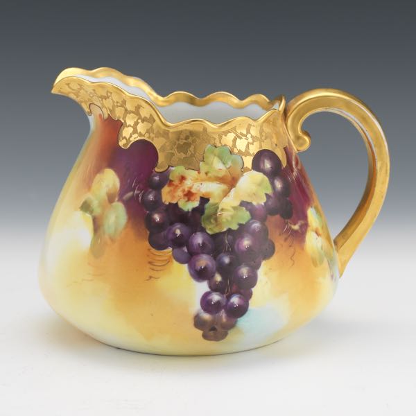 Appraisal: PICKARD VIENNA CIDER PITCHER x Porcelain Vienna pitcher decorated with