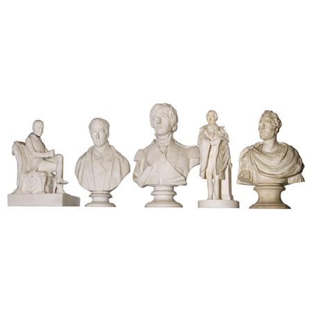 Appraisal: Group of Four Bisque Porcelain Statues of the Duke of