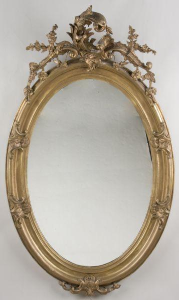 Appraisal: Rococo Revival Wall Mirror th century gilt composition asymmetrical cartouche