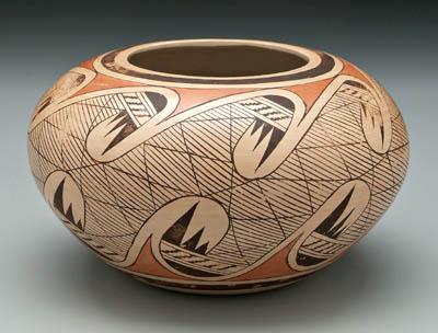 Appraisal: Fannie Nampeyo decorated bowl Hopi American - well known Hopi