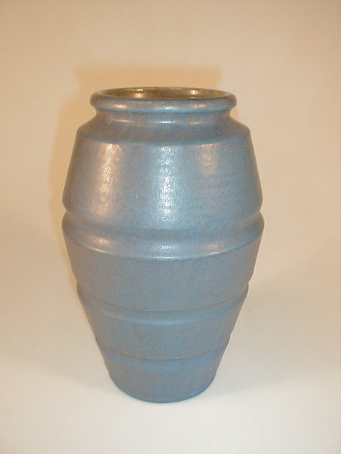 Appraisal: A Candy ware pottery vase of ovoid form with moulded