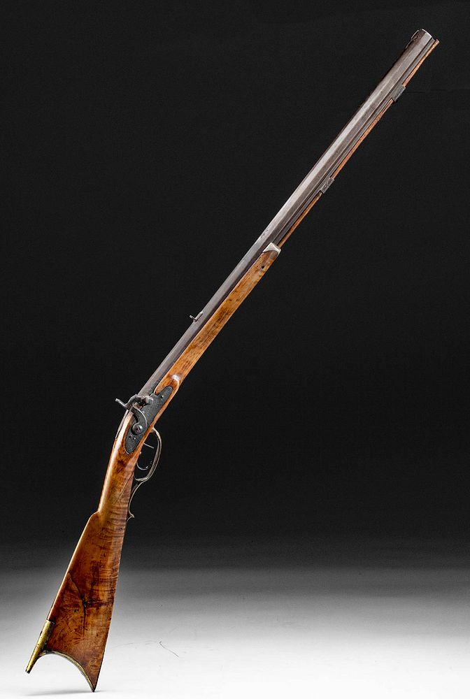 Appraisal: Mid- th C American Child's Percussion Rifle Originally Listed At