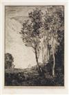 Appraisal: JEAN-BAPTISTE-CAMILLE COROT Two etchings Souvenir de Toscane x mm x