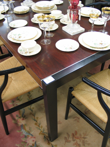 Appraisal: DANISH MODERN DINING TABLE WITH LEAVES AND PADS Glenn Furniture