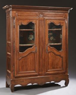 Appraisal: French Carved Cherry Bookcase th c the steppe French Carved