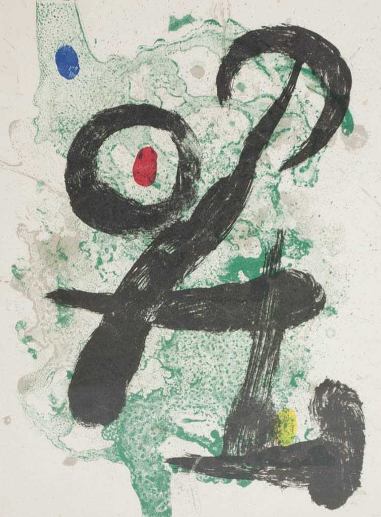 Appraisal: AFTER JOAN MIRO LITHOGRAPH Spain France - Le Faune Unsigned