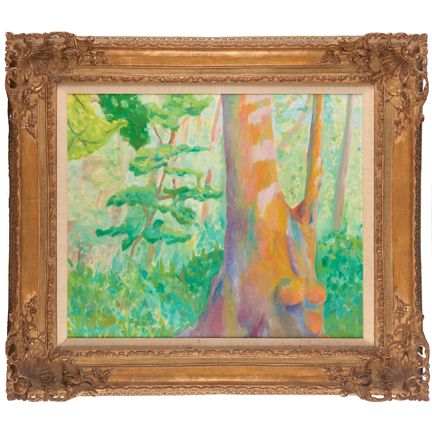 Appraisal: TIMOTHY GOULD PAINTING Timothy Gould th c Impressionist Woodlands oil