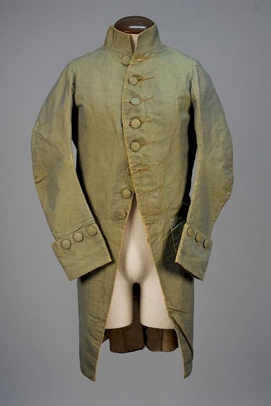 Appraisal: GENTS SHOT SILK FROCK COAT th C Blue-gold silk in