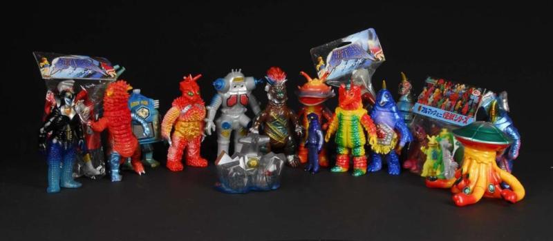 Appraisal: Lot of Vinyl Figures Description Japanese Tsuburaya Yamanaya Condition Very