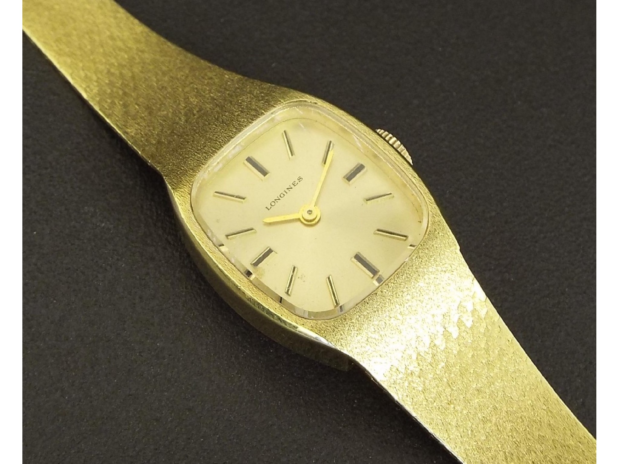 Appraisal: Longines gold plated lady's bracelet watch mm at fault