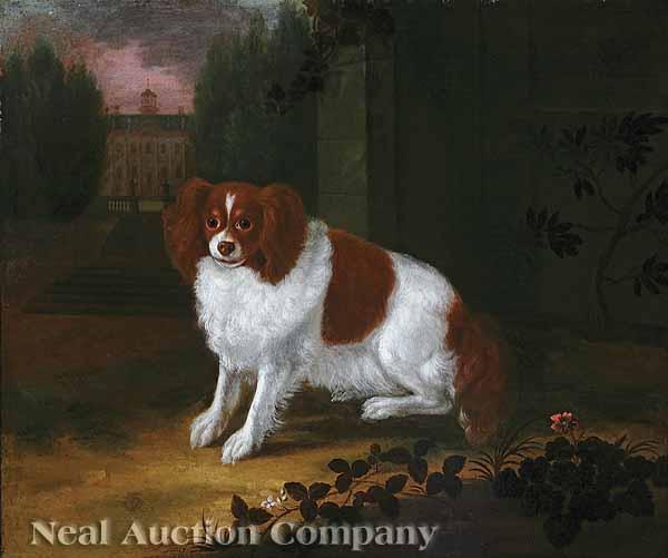 Appraisal: French School late th c A King Charles Spaniel in