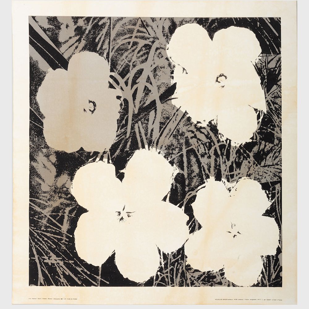 Appraisal: After Andy Warhol - Flowers Screenprint in black on wove