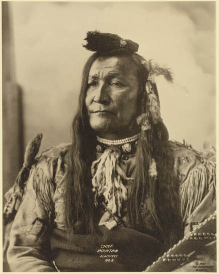 Appraisal: RINEHART FRANK A - Chief Mountain Blackfeet No Oversize sepia-toned