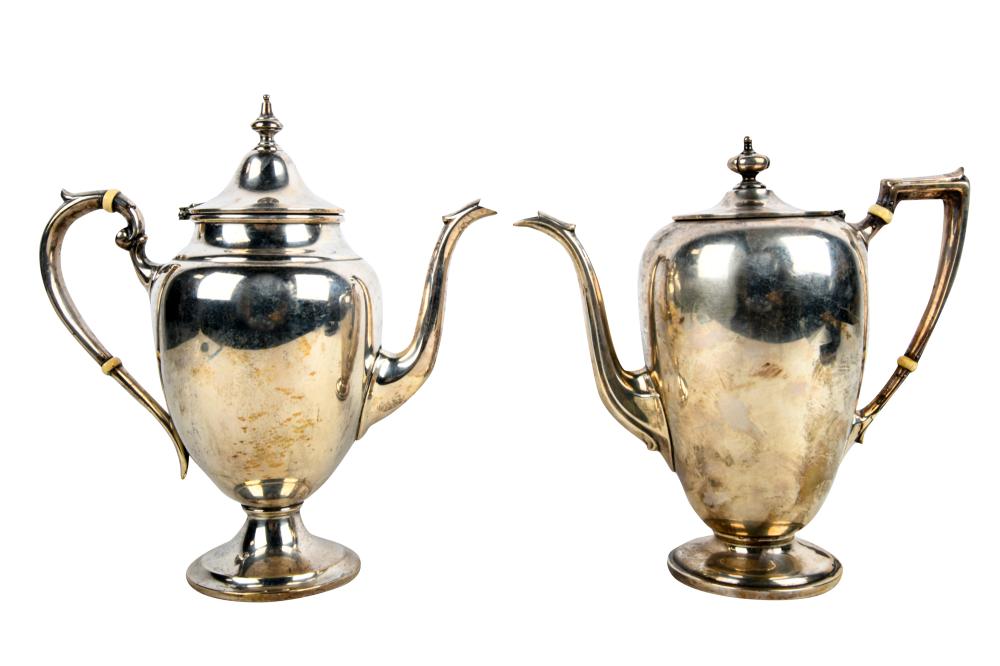 Appraisal: TWO AMERICAN STERLING TEAPOTSthe first marked for Gorham and sterling