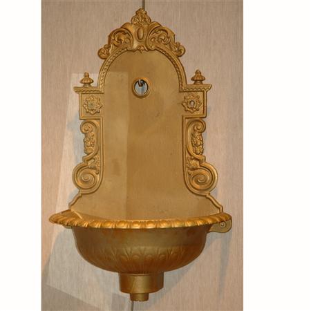 Appraisal: Rococo Style Gilt-Metal Wall Fountain Estimate -