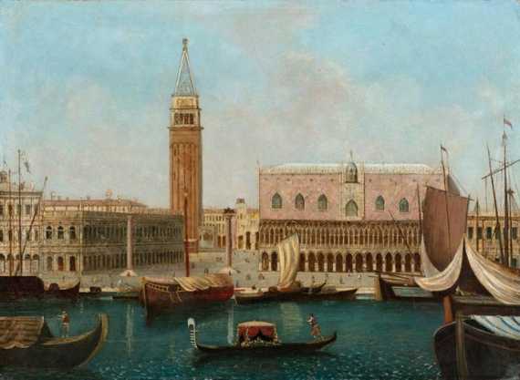 Appraisal: ITALIAN SCHOOL TH CENTURY View of Venice Oil on canvas