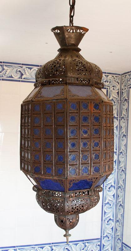 Appraisal: - Moroccan Hanging Light Fixture Moroccan hanging light fixture tin