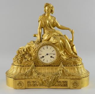 Appraisal: Charles Frodsham gilt metal mantel clock in the form of