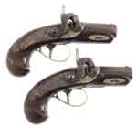 Appraisal: PAIR OF PEANUT-SIZE DERINGER PERCUSSION PISTOLS Cal NSN Beautiful little