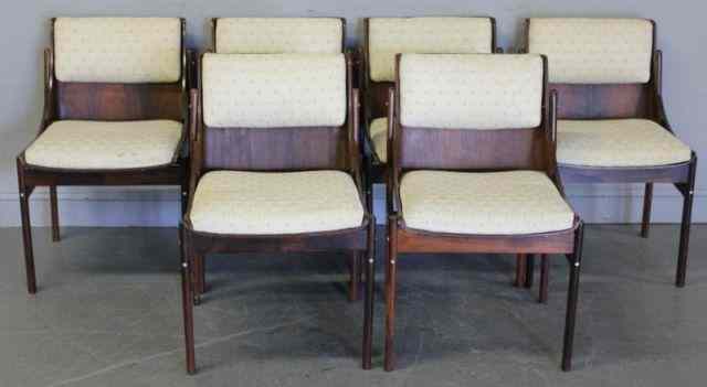 Appraisal: ZALSZUPIN Jorge Midcentury Rosewood DiningChairs From a Hartsdale NY estate