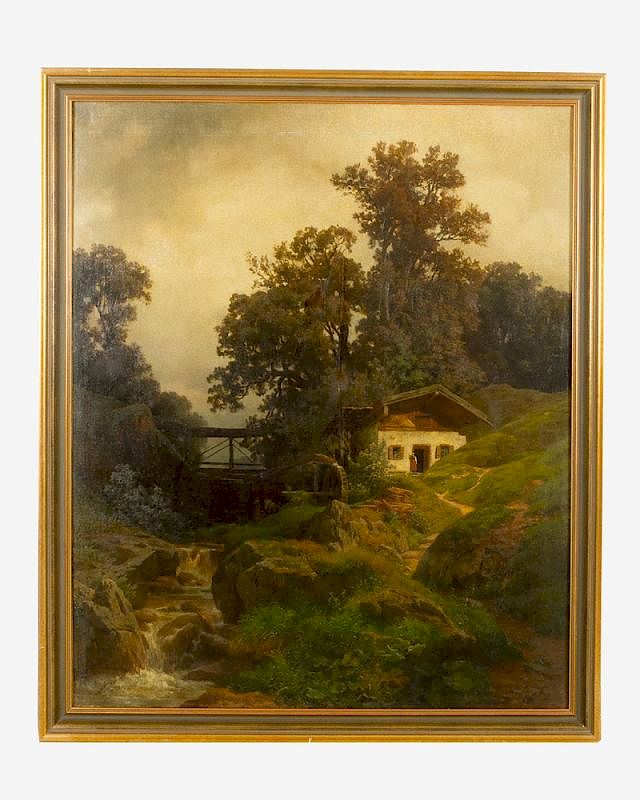 Appraisal: Austrian artist around Austrian artist around Large painting of a