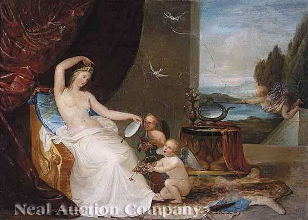 Appraisal: Continental School early th c The Toilette of Venus oil