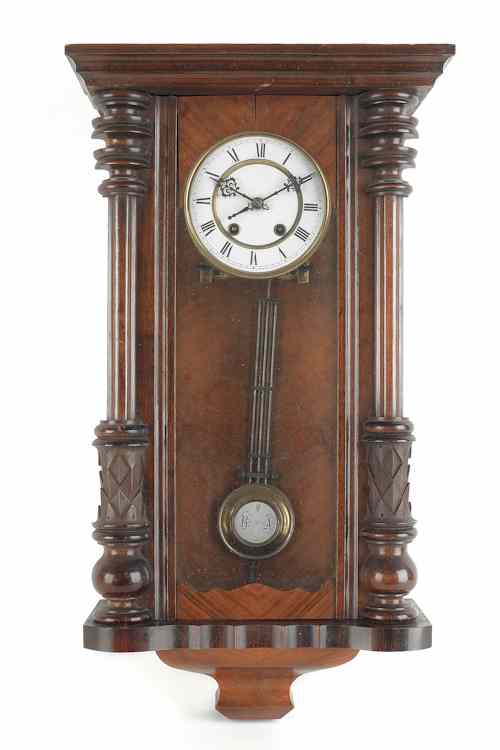 Appraisal: Vienna walnut regulator clock th c h