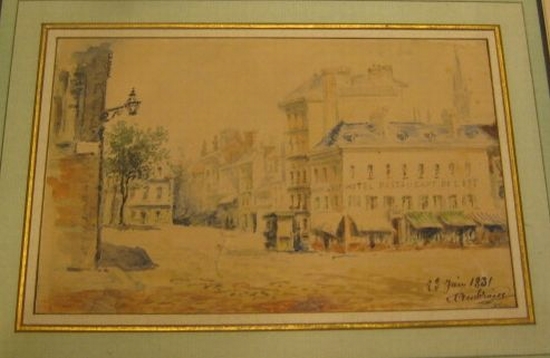 Appraisal: Group of watercolors including botanicals AMBROISE Hotel Restaurant De Lest