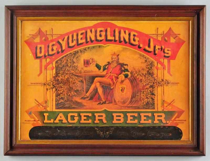 Appraisal: Tin D G Yuengling Jr 's Lager Beer Sign Description