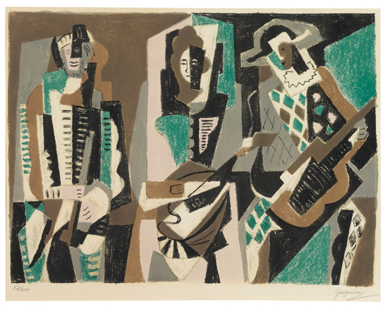 Appraisal: GINO SEVERINI Concert Color lithograph x mm x inches full