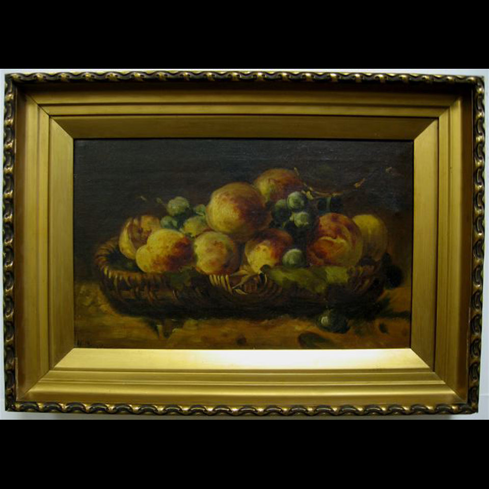 Appraisal: H DONALDSON TH CENTURY STILL LIFE - PEACHES AND GRAPES