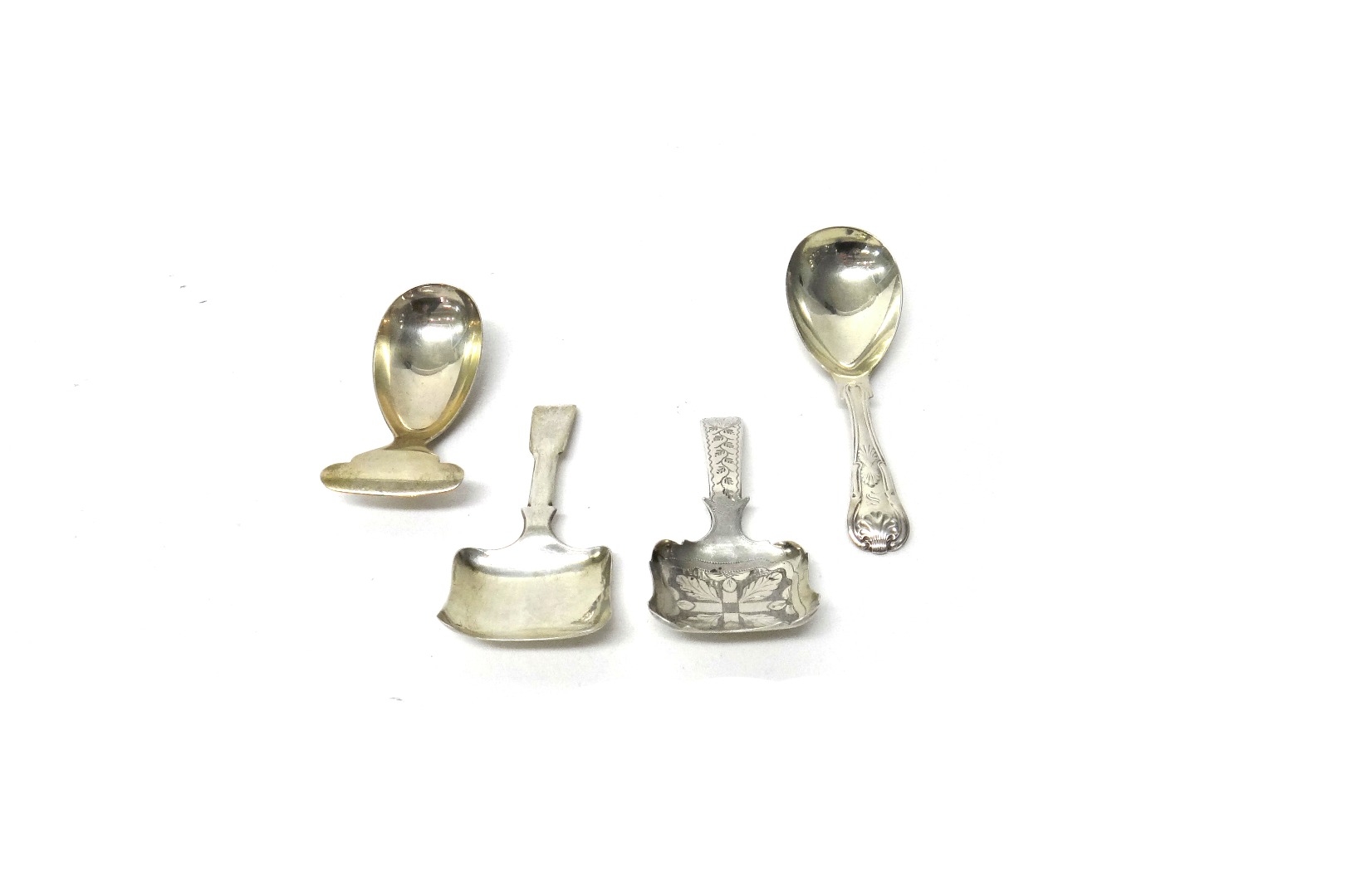 Appraisal: A George III silver tea caddy spoon the bowl of