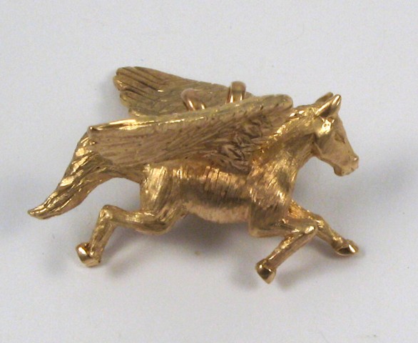 Appraisal: FOURTEEN KARAT GOLD PEGASUS PENDANT grams and - in length