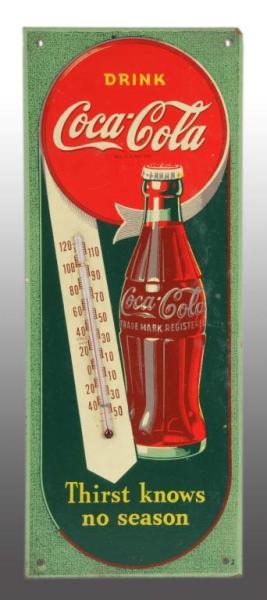 Appraisal: Masonite Coca-Cola Thermometer Description s Bright clean and shiny Very