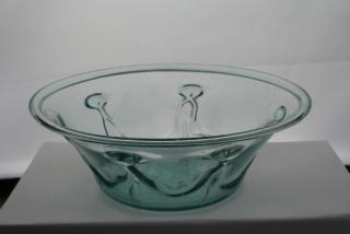 Appraisal: th c free blown lily pad Type II decorated bowl