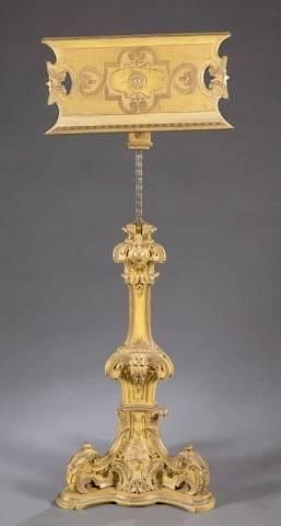 Appraisal: Baroque style carved music stand or lecturne A baroque style