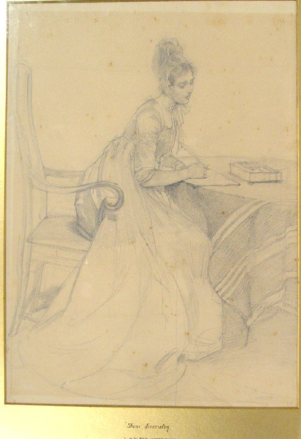 Appraisal: J Walter West RWS - 'Shine Sincerely' pencil study of