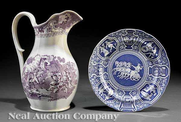 Appraisal: A Rare William Smith Co Napoleon Ironstone Pitcher c commemorating