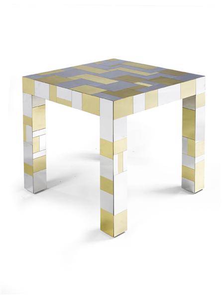 Appraisal: PAUL EVANS FOR DIRECTIONAL FURNITURE 'CITYSCAPE' GAMES TABLE DESIGNED Chrome