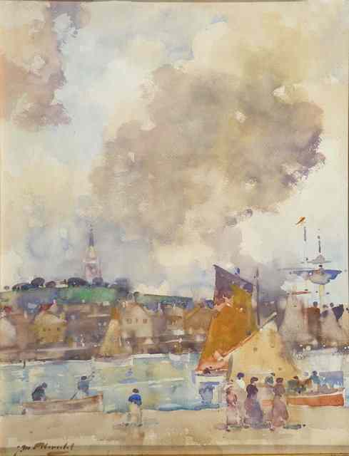 Appraisal: James Watterson Herald - A Scottish harbour signed watercolour x