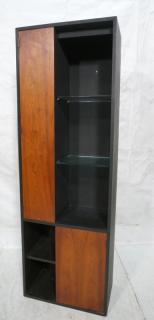 Appraisal: HARVEY PROBBER Ebonized Display Cabinet Electrif HARVEY PROBBER Ebonized Display