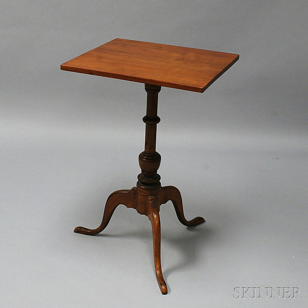 Appraisal: Federal Maple Candlestand New England early th century the rectangular